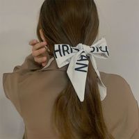 Korean Silk Scarf Ribbon Satin Hair Ring main image 5