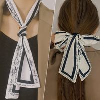 Simple Hair Band Silk Scarf Bow Satin Headscarf main image 2