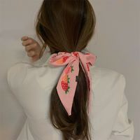 Korean Silk Scarf Ribbon Satin Hair Ring sku image 17