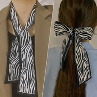 Simple Hair Band Silk Scarf Bow Satin Headscarf sku image 3
