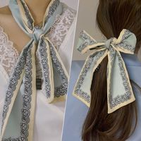 Simple Hair Band Silk Scarf Bow Satin Headscarf sku image 19