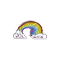 Cartoon Cute Colorful Rainbow Brooch sku image 4