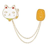 Fashion Cartoon Cute Lucky Cat Alloy Brooch sku image 1