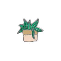 Style De Bande Dessinée Cactus Fleur Alliage Émail Femmes Broches sku image 4