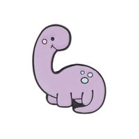 New Cartoon Cute Candy Color Dinosaurs Brooch Set sku image 3