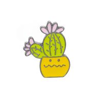 Cartoon Style Cactus Flower Alloy Enamel Women's Brooches sku image 3