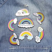 Cartoon Cute Colorful Rainbow Brooch main image 3