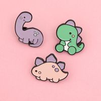 Nouvel Ensemble De Broche De Dinosaures Couleur Bonbon Mignon De Bande Dessinée main image 6