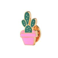Cartoon Cute Cactus Succulent Potted Series Brooch Set main image 3