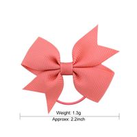 Children's Fashion Bows Pure Color Hair Ring Set main image 3