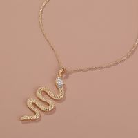 Fashion Diamond-studded Snake Pendant Necklace main image 1