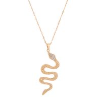 Fashion Diamond-studded Snake Pendant Necklace main image 6