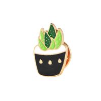 Cartoon Cute Cactus Succulent Potted Series Brooch Set sku image 3