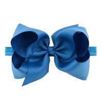New Fashion Big Upturned Flower Bow Elastic Hairband Set sku image 7