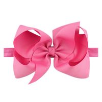 New Fashion Big Upturned Flower Bow Elastic Hairband Set sku image 14