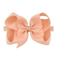 New Fashion Big Upturned Flower Bow Elastic Hairband Set sku image 9