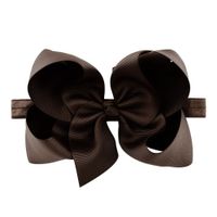 New Fashion Big Upturned Flower Bow Elastic Hairband Set sku image 4