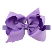 New Fashion Big Upturned Flower Bow Elastic Hairband Set sku image 6