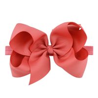New Fashion Big Upturned Flower Bow Elastic Hairband Set sku image 16