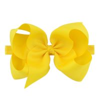 New Fashion Big Upturned Flower Bow Elastic Hairband Set sku image 11
