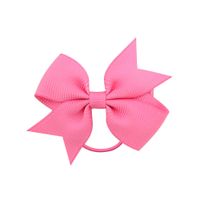 Children's Fashion Bows Pure Color Hair Ring Set sku image 13