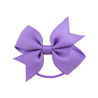 Children's Fashion Bows Pure Color Hair Ring Set sku image 5