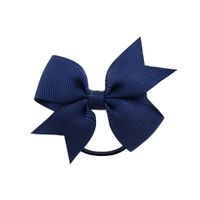 Children's Fashion Bows Pure Color Hair Ring Set sku image 1