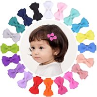 New Children's Solid Color Candy Color Hair Clip Set sku image 1