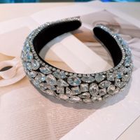 Korean Retro Rhinestone Sponge Hair Band sku image 2