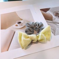 Double-layer Bow Yellow Linen Headband sku image 3