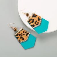 Bohemian Leopard Print Leather Earrings sku image 3