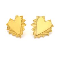 New Gold-plated Love Earrings sku image 1