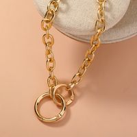 New Creative Simple Punk Double Circle Necklace main image 1