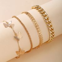 Retro Butterfly Multi-layer Anklet 4-piece Set main image 5