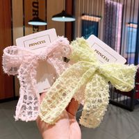 Children's Simple Mesh Hollow Bow Hairpin main image 3