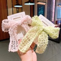Children's Simple Mesh Hollow Bow Hairpin main image 4