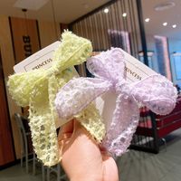 Children's Simple Mesh Hollow Bow Hairpin main image 5