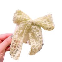 Children's Simple Mesh Hollow Bow Hairpin main image 6