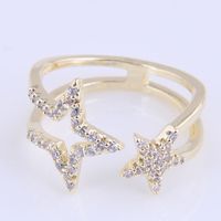 Simple Lucky Star Open Ring main image 3