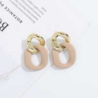 Korean Geometric Acrylic Matte Earrings main image 5