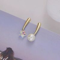 Simple Star Pearl Earrings Wholesale main image 1