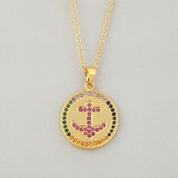 New Fashion Copper Anchor Rainbow Pendant Necklace main image 5