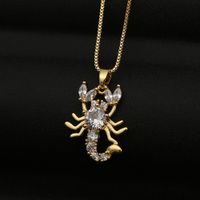 Einfache Skorpion Anhänger Kupfer Halskette main image 1
