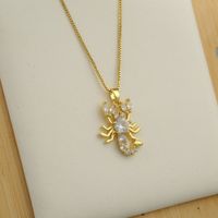 Simple Scorpion Pendant Copper Necklace main image 4