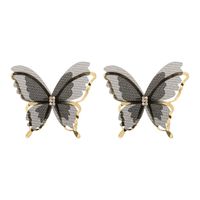 925 Silver Needle Tulle Butterfly Earrings main image 6
