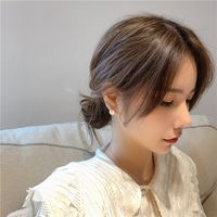 Korean Full Diamond Shell Heart Earrings main image 4
