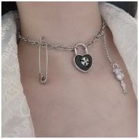 Fashion Hip-hop Lock-shape Necklace main image 3