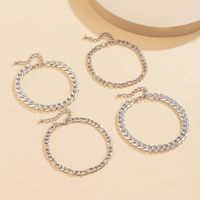 Simple Punk Metal Thin Chain Anklet main image 5