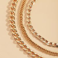 Simple Geometric Multi-layer Chain Tassel Necklace main image 5