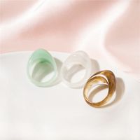 Korean Fashion Drop-shaped Acrylic Transparent Ring main image 1